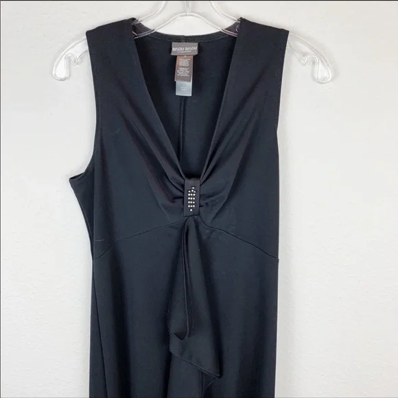 Bisou Bisou Black Sleeveless Rhinestone Dress F2 G221 - Picture 2 of 5